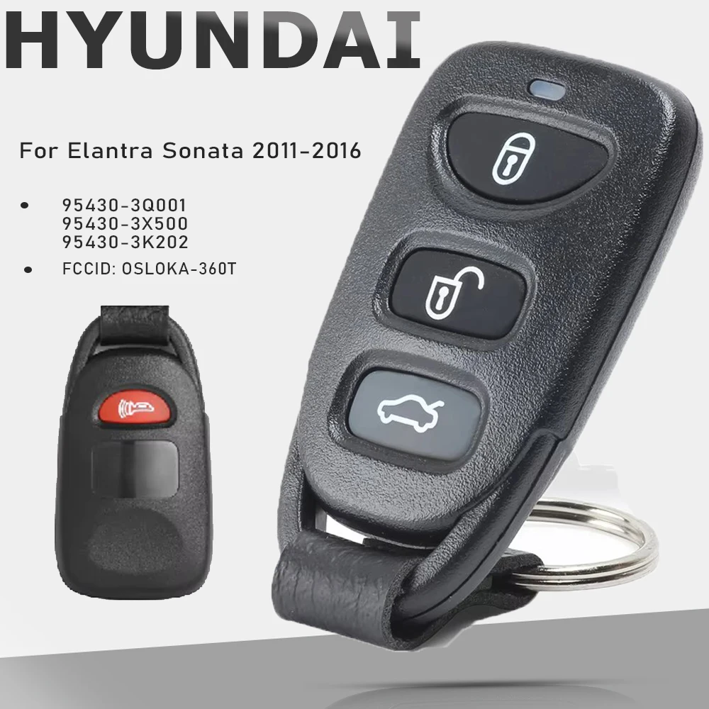 

KEYECU 3+1B for Hyundai Elantra Sonata 2011 2012 2013 2014 2015 2016 P/N: 95430-3Q001/ 95430-3X500/ 95430-3K202 Remote Key Fob