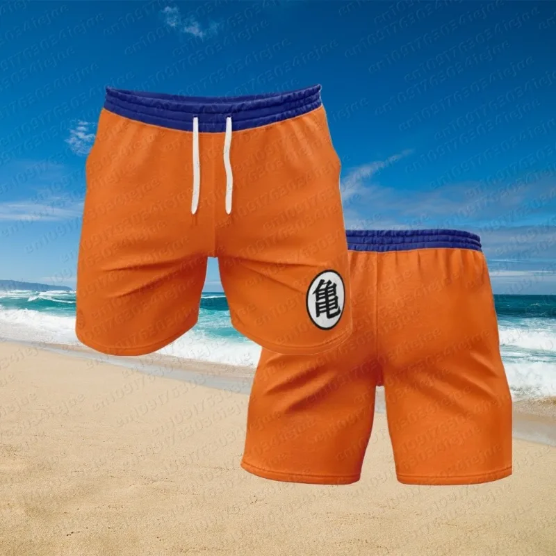 

Мужские свободные шорты для пляжа и спорта 2026: летние, повседневные, с принтом Goku Dragon Ball Z. Отличный подарок.