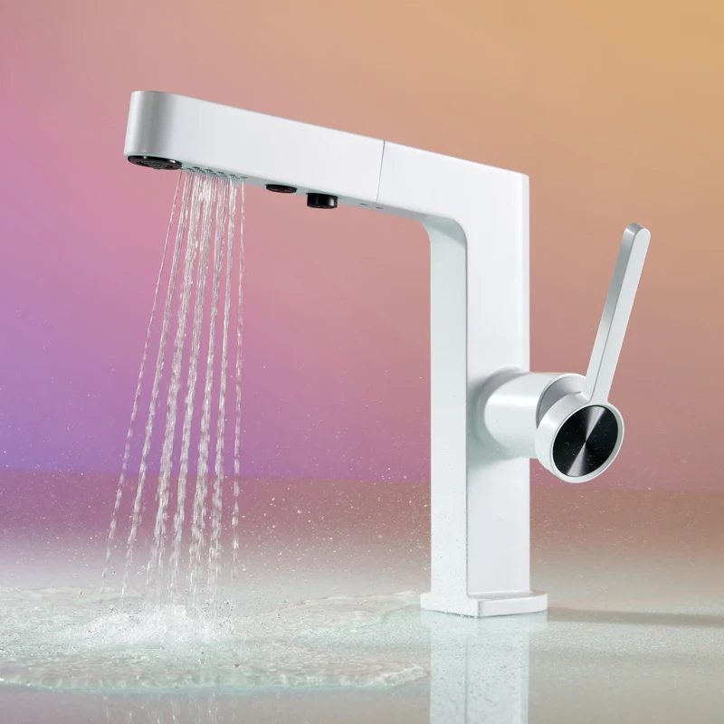 Imagem -05 - Tuqiu Novidades Basin Faucet Banheiro Hot Cold Brush Gold Mixer Crane Deck Retire Digital Show Chumbo Livre Latão Branco