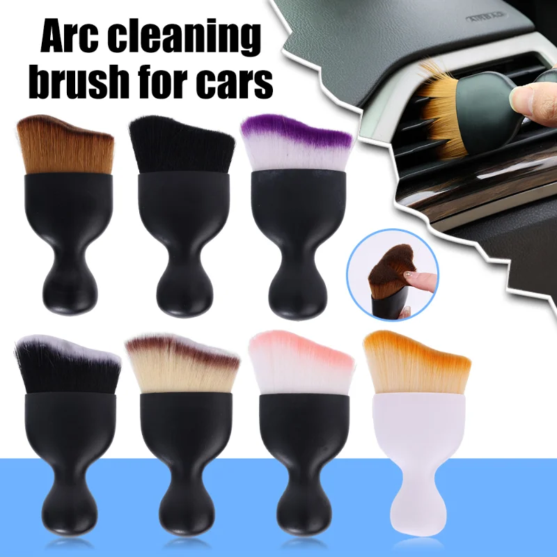 Car Interior Cleaning Brush Center Console Air Outlet Washing Soft Brush with Shell Cover Auto Crevice Dust Removal Brush Tool