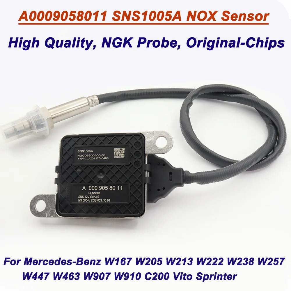 High Quality A0009058011 SNS1005A 0009058011 NOX Sensor 12V For Mercedes-Benz W167 W205 W213 W222 W238 W257 W447 W463 W907 W910