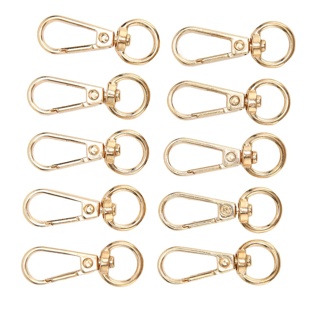 40pcs Purse Making Gold Lobster Clasps 41×36MM 34×13MM Swiveling Clasps Silver Zinc Alloy Lobster Claw Clasps Packpack,