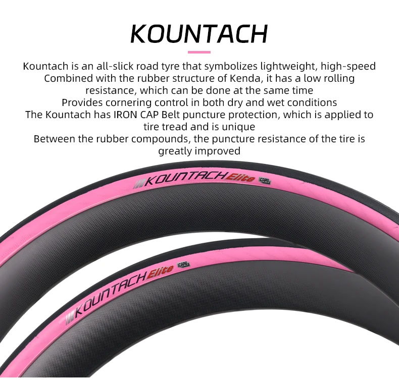 Kenda K1092 Pannenschutz Ultra Leichtgewicht Rutschfest Neuer Fahrradreifen 700x28c Kountach Elite Faltbarer Rennradreifen – Detail 3