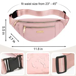 حقائب كروس خفيفة الوزن للرجال والنساء ، حزم فاني ، حزام الخصر ، حقيبة بوم للجري ، المشي لمسافات طويلة ، السفر ، التمرين ، الموضة أفضل 8 عبوات فاني نسائية للمبيعات - رقم 7