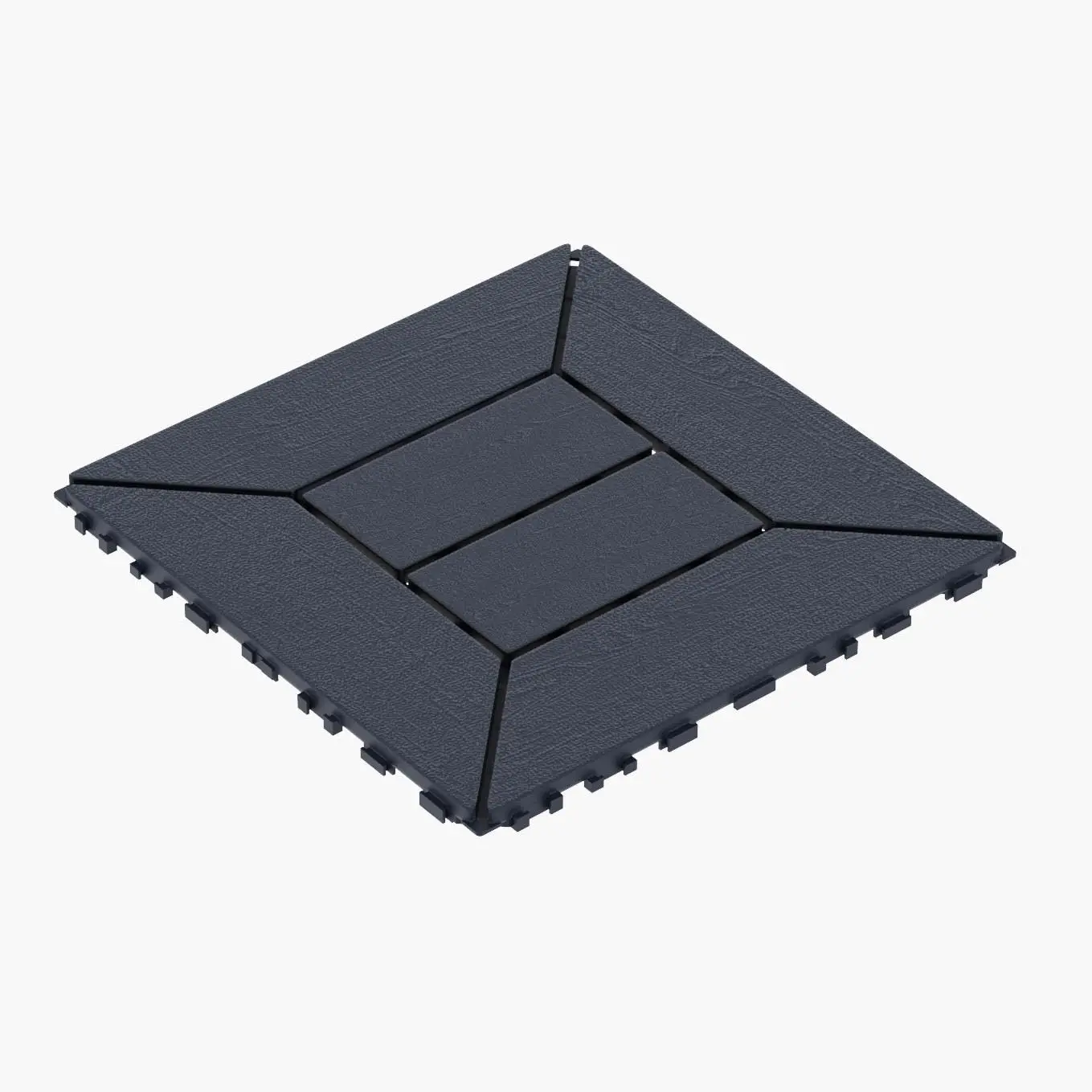 44 Pack Plastic Interlocking Patio Deck Tiles Waterproof All Weather