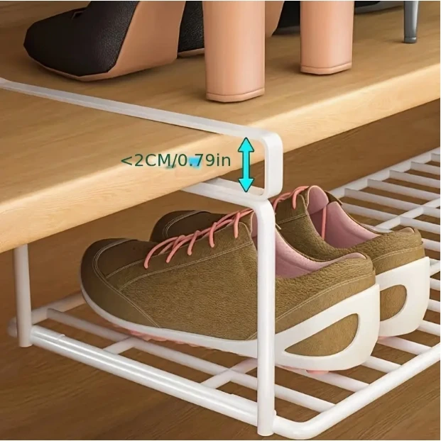 1pcs Creative Layered Shoe Rack Home Dorm Office Shoe Cabinet Partition Artifact Space Saving Multifunction Shoe Storage Shelf