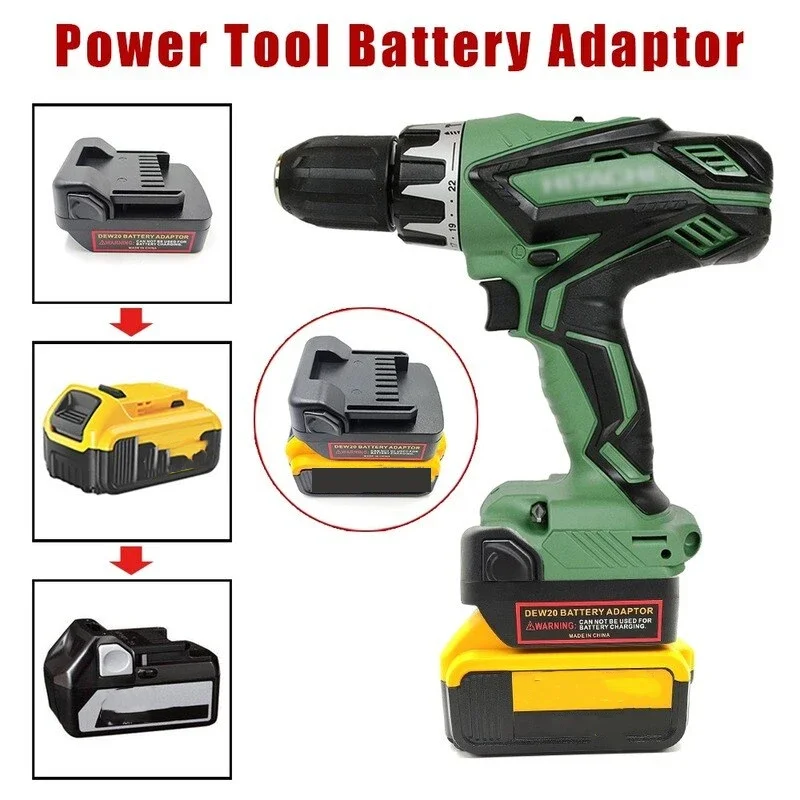 Battery Adapter Compatible For Dewalt 18V 20v Lithium Battery Converted To For Hitachi/Hikoki  18v Lithium Battery power Tool