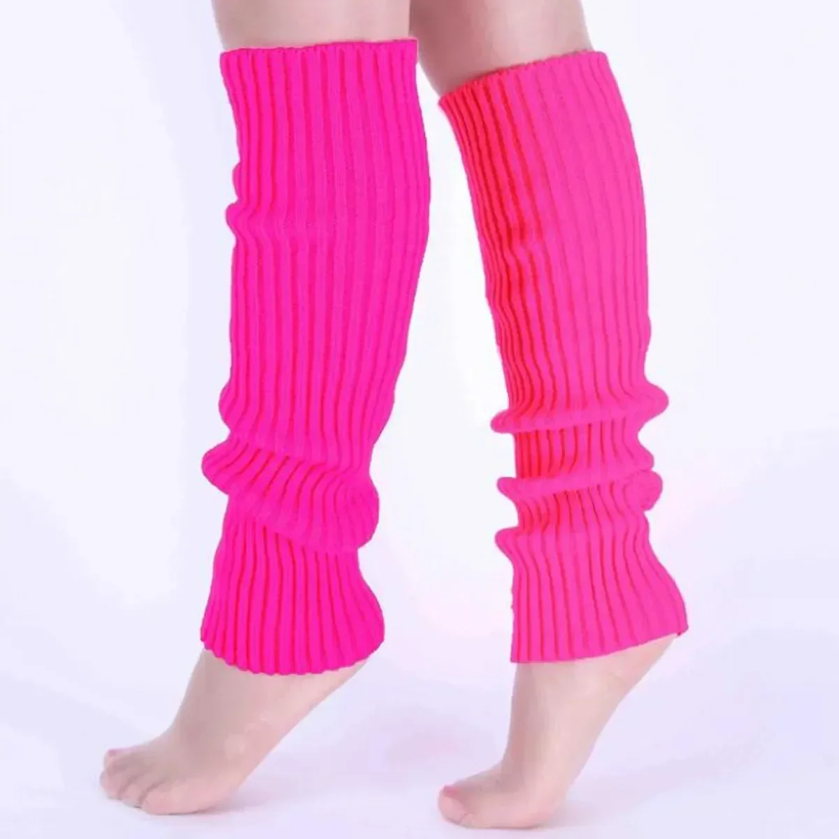 Classic Knit Leg Warmers Rib-Knit Knee-High Leg Warmer Socks Women's Stockings Knitted Knee High Socks for Comfort