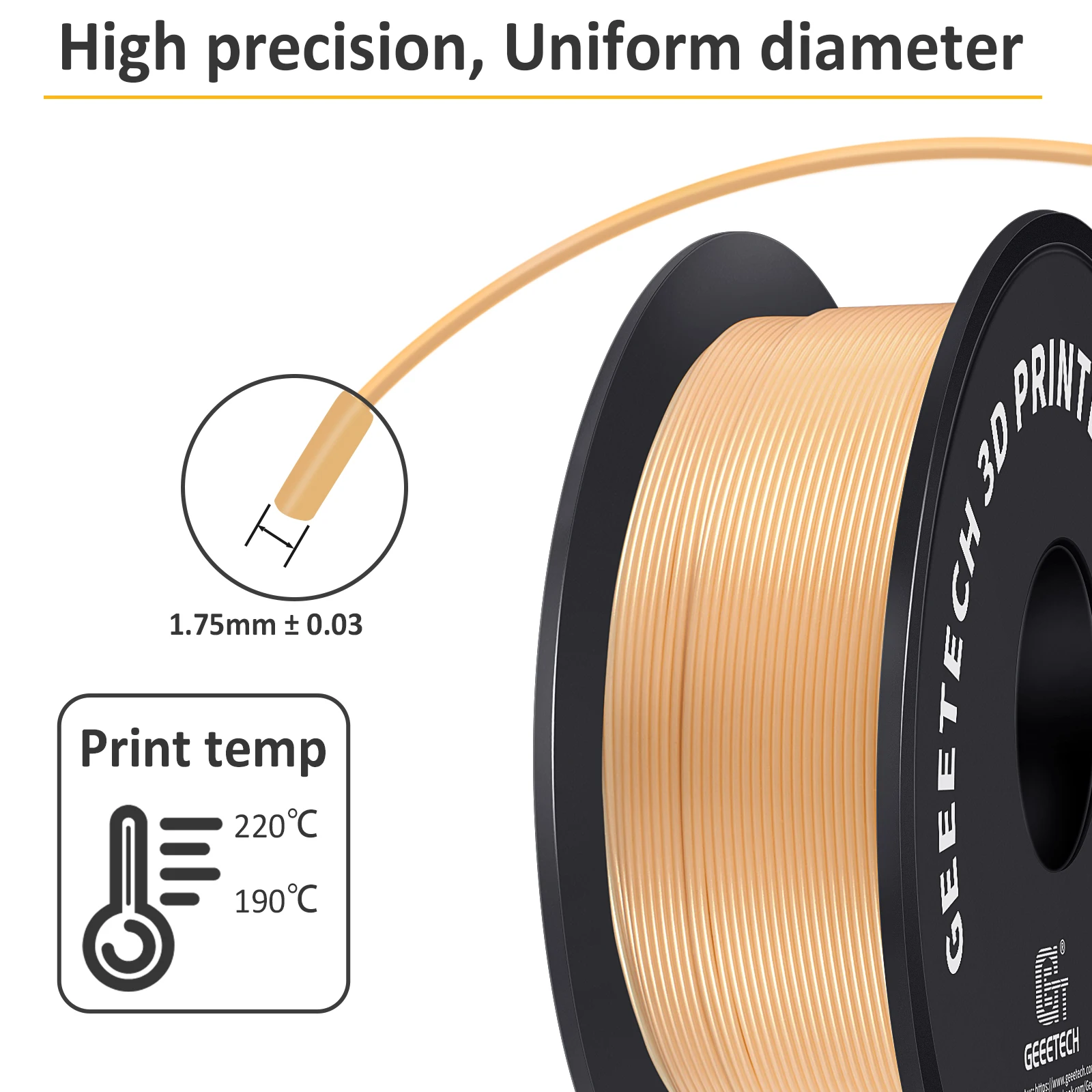 Geeetech Standard PLA Filament 1KG/roll 1.75mm 3D Printer Plastic Material, Accuracy 0.03mm, Free Shipping Fit Most FDM Printer