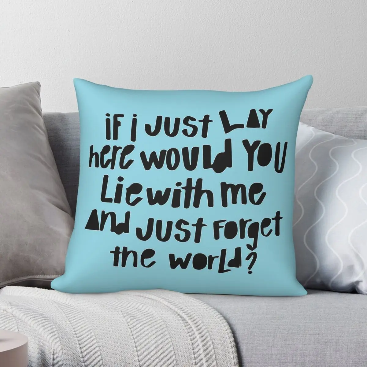 Snow Patrol Chasing Cars Lyrics Square Pillowcase Polyester Linen Velvet Creative Zip Decor Pillow Case Car Cushion Cover