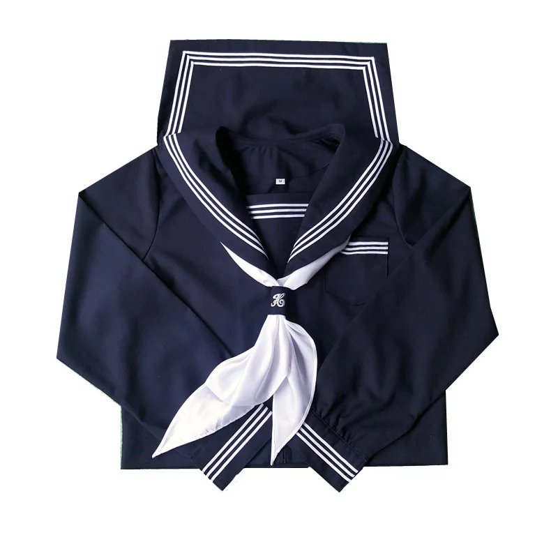 Student JK Uniform Women's High School Korean Chinese School Uniforms Navy Sailor Outfit Short Sleeve Suit Japan Seifuku Girl