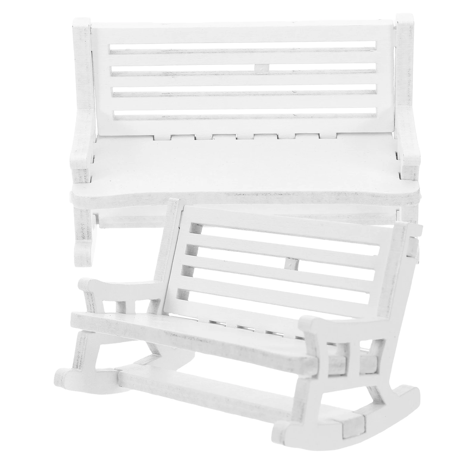 

2pcs Mini Chair Vintage Miniature Model Furniture Wooden Home Decor Dollhouse Furniture Toy Small Size Desk Car Interior