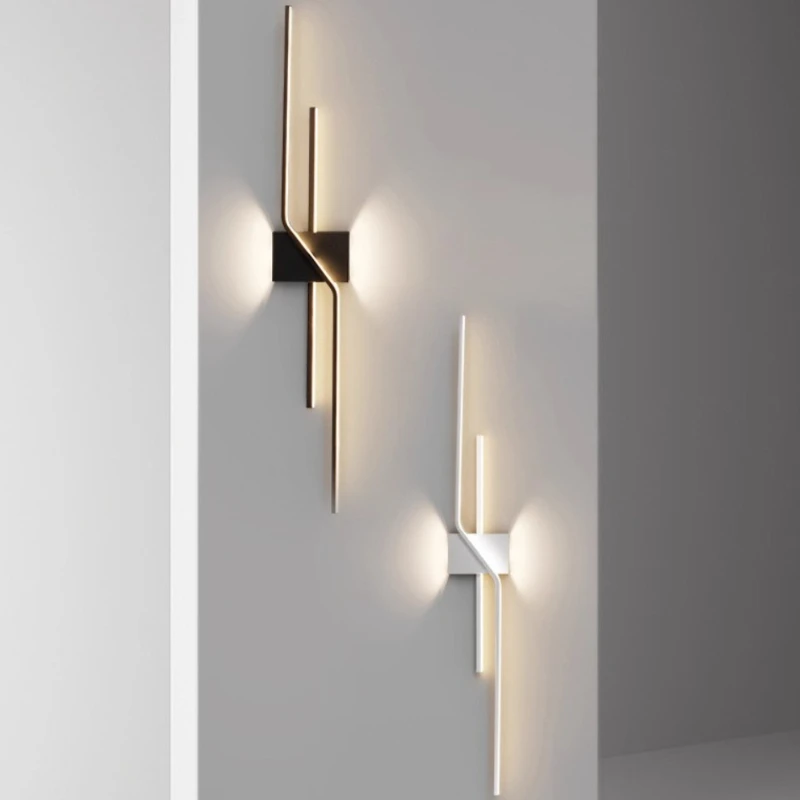 

Nordic LED Strip Wall Lamp Modern Minimalist Background Decoration Lighting Fixture Bedroom Living Room Study Corridor Luminaire