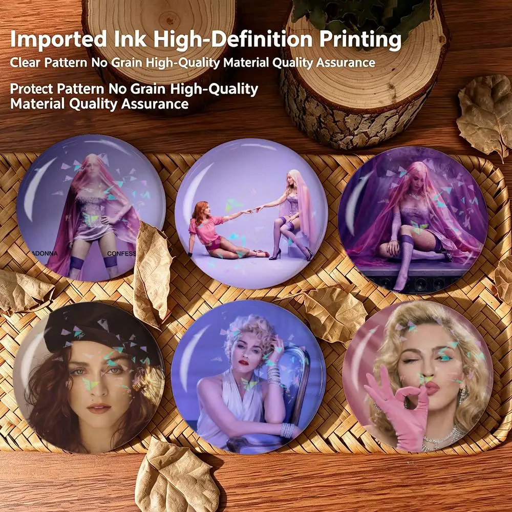 M-Madonna I Feel So Free  Custom Tinplate Round Button Badges Pins Brooches for Clothes Backpack