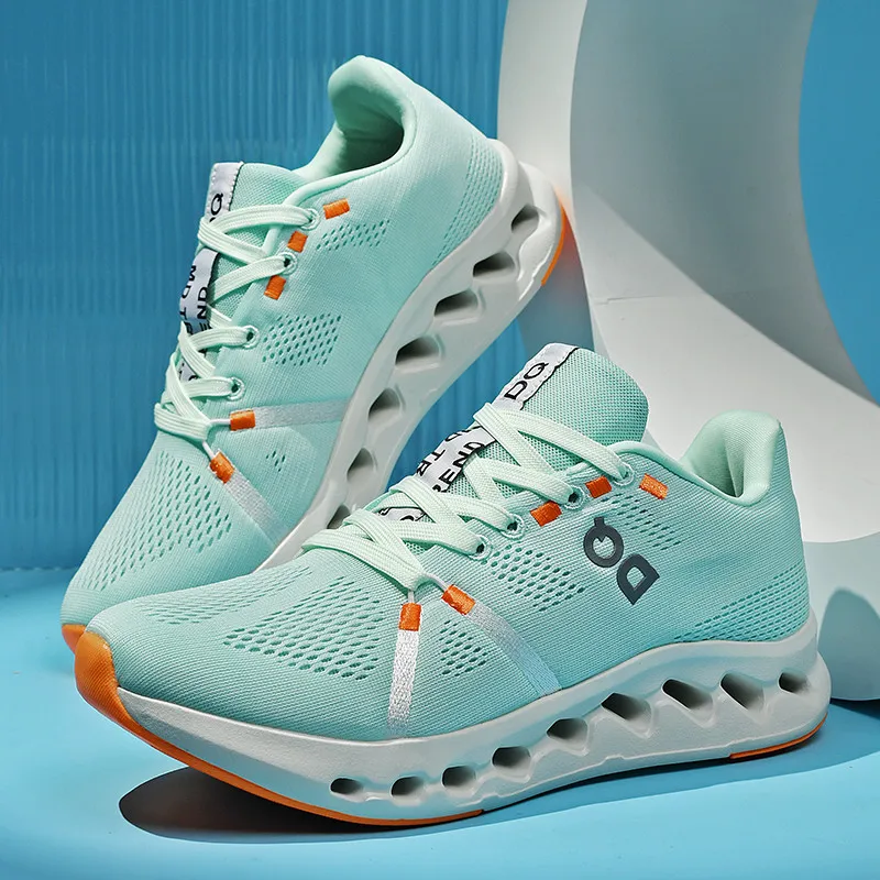 Primavera novos sapatos esportivos masculinos sapatos de malha respirável sapatos casuais tênis de corrida ao ar livre com amortecimento e design leve