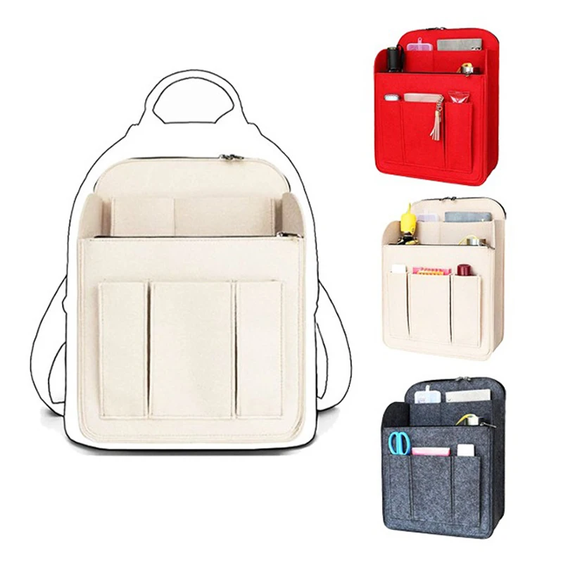 

Сумка-вставка для роскошной сумки, сумка-подкладка, портативная фетровая сумка-органайзер, сумки для хранения с несколькими карманами, дорожная сумка, аксессуар, косметичка