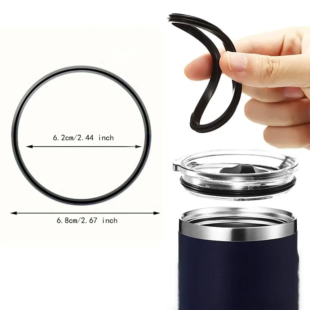 1/4pcs Great Sealing Effect Tumbler Lid Gasket Waterproof 16oz & 20oz Travel Mug Cup Leak-proof Gasket Silicone