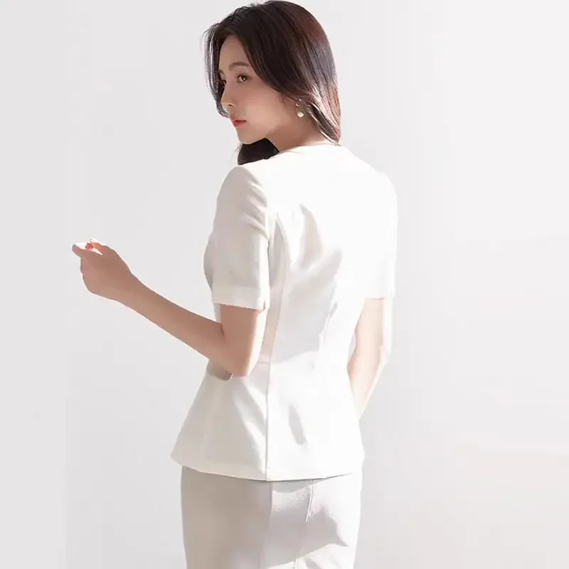 Costume professionnel de haute qualité pour femme, salopette de travail pour réception d'hôtel, esthéticienne, Salon de beauté, uniforme de SPA, printemps/été