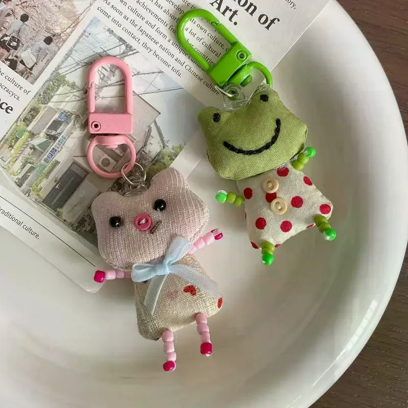 Frog Pig Cat Pendant Keychain  - Women'S Young Bags 评论和价格