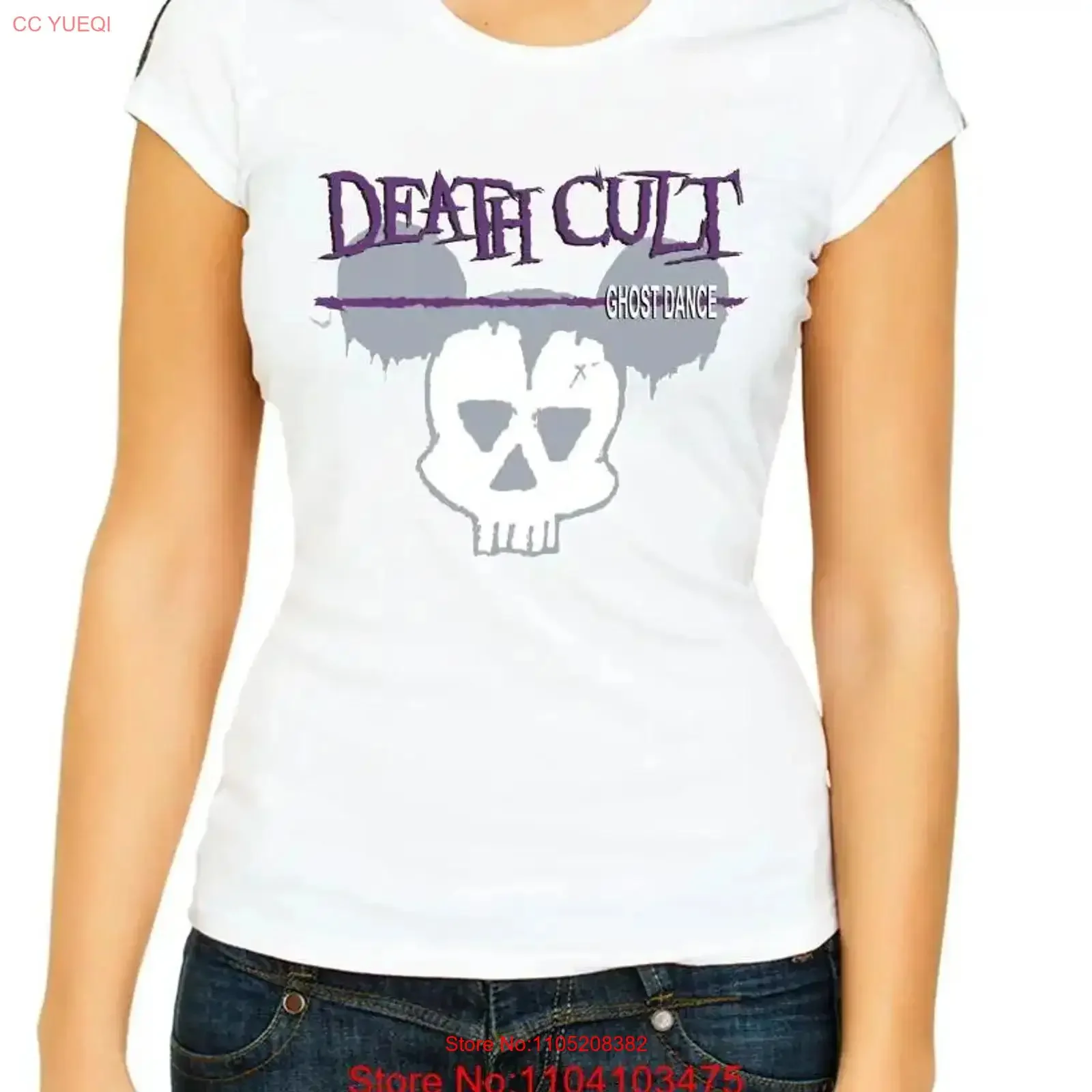 

Death Cult Ghost Dance Punk Rock music Brand 3 4 short sleeve Woman T Shirt G029 vintage Washed Soft Versatile designer clothes