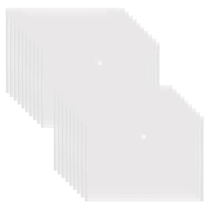 Altamente recomendado-100 Uds. Bolsa de carpetas A4 plástico transparente resistente al agua archivador papel suministros de oficina documentos Pro
