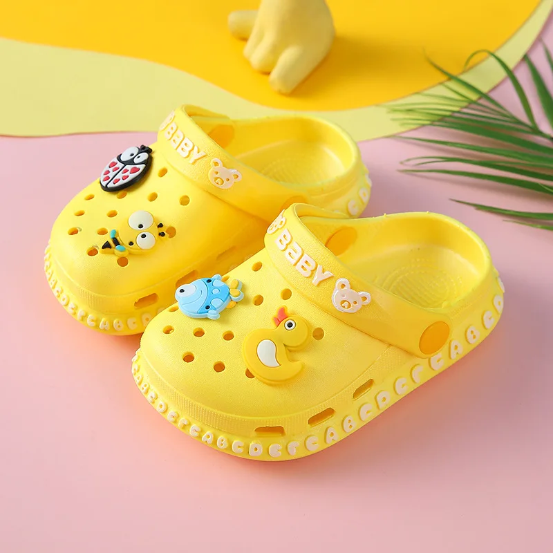 Kids Mules Clogs Shoes Summer Garden Beach Slippers Sandals Children Cave Hole Baby Shoes For Girls Boys