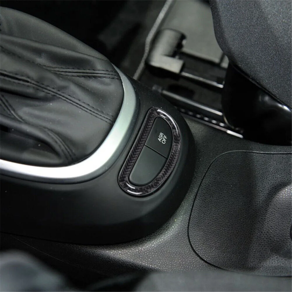 Panel Cover Trim Stylish Black Carbon Fiber Trim for Fiat 500L 2014 17 Console Switch Button Panel Easy Installation!