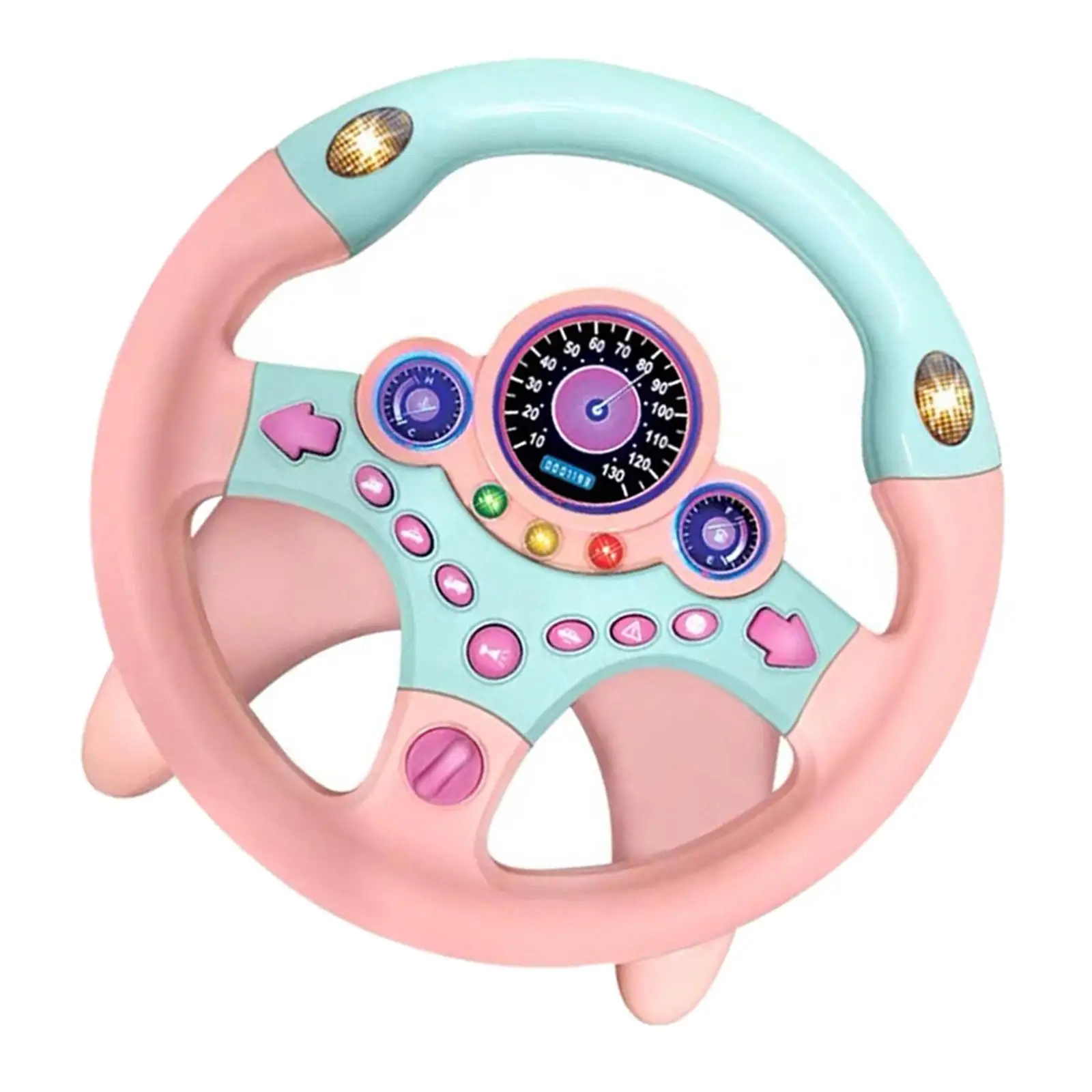 Portable Simulated Driving Steering Wheel Toy Children's Educational Toy With Base