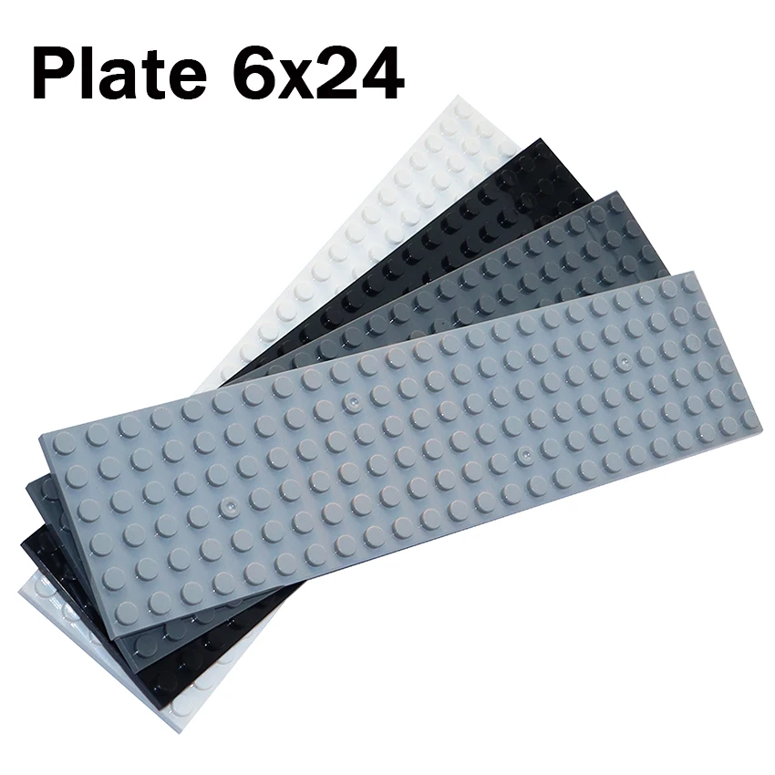 Size 6x24 Dot Plate 2PCS 3026 MOC Assemble Particles DIY Building Blocks 6*24 Figures Bricks Educational Creative Toys
