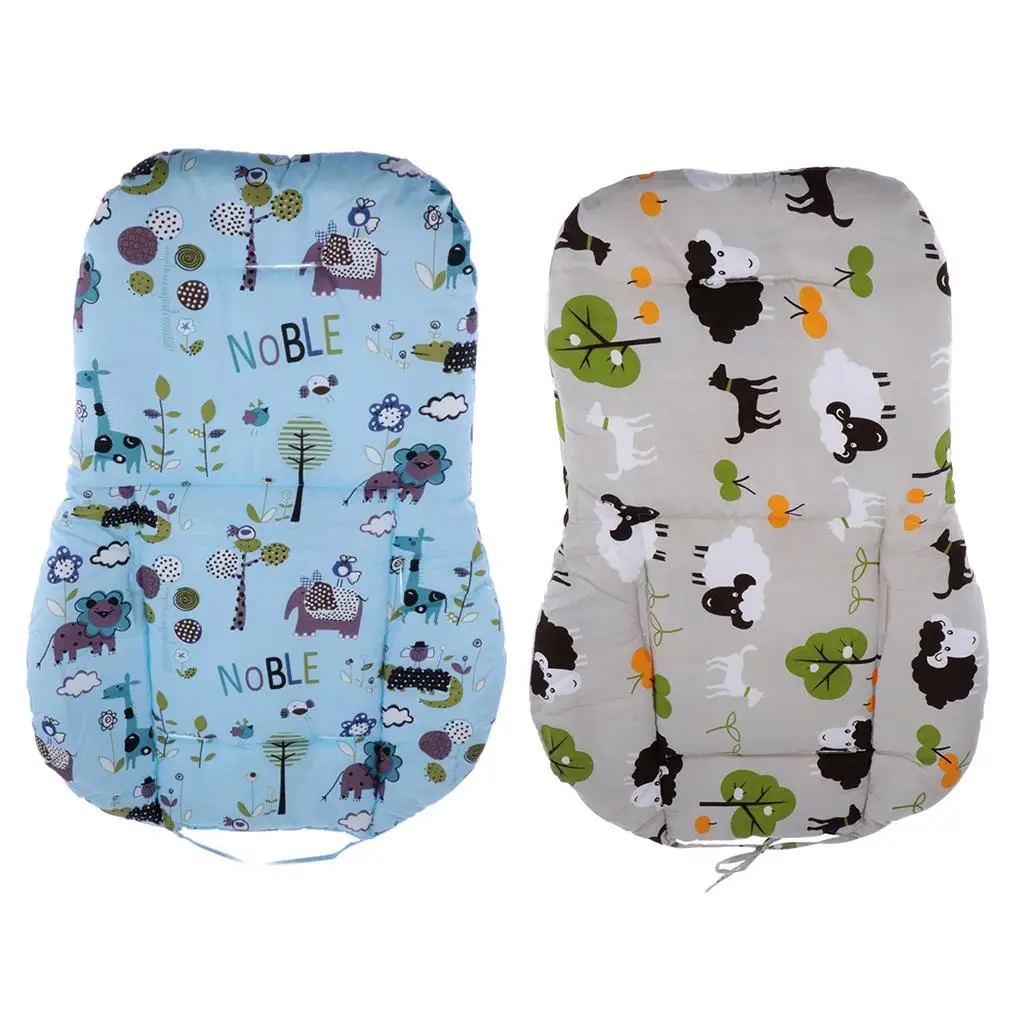 Stroller Cushion Pad Breathable Cotton Double Sided Seat Liner for Baby Carriage and Dining Chair