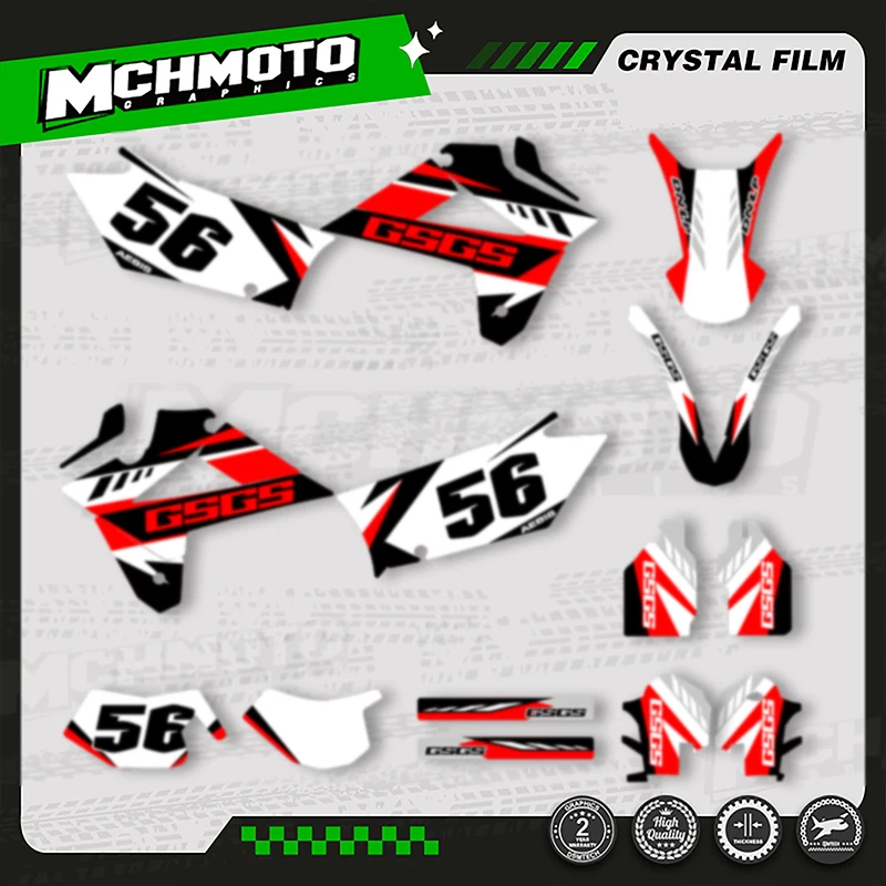 

MCHMFG Custom Team Graphics Background Decal Stickers Kits For GASGAS GAS GAS 2007 2008 2009 EC 006