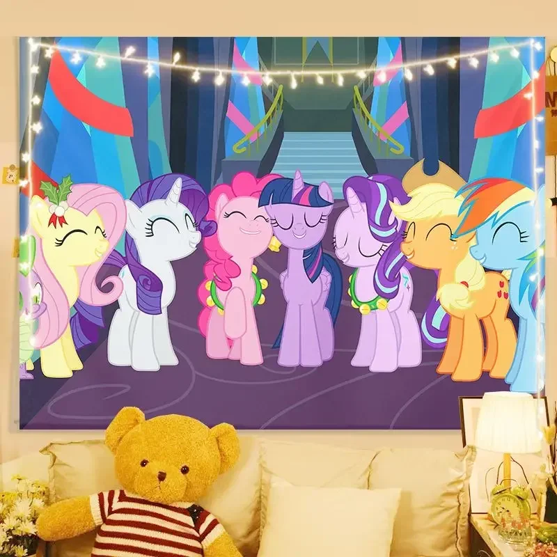 My Little Pony Anime Background Hanging Cloth Bedroom Decoration  Background Tapestry Living Room Tapestry decoration home