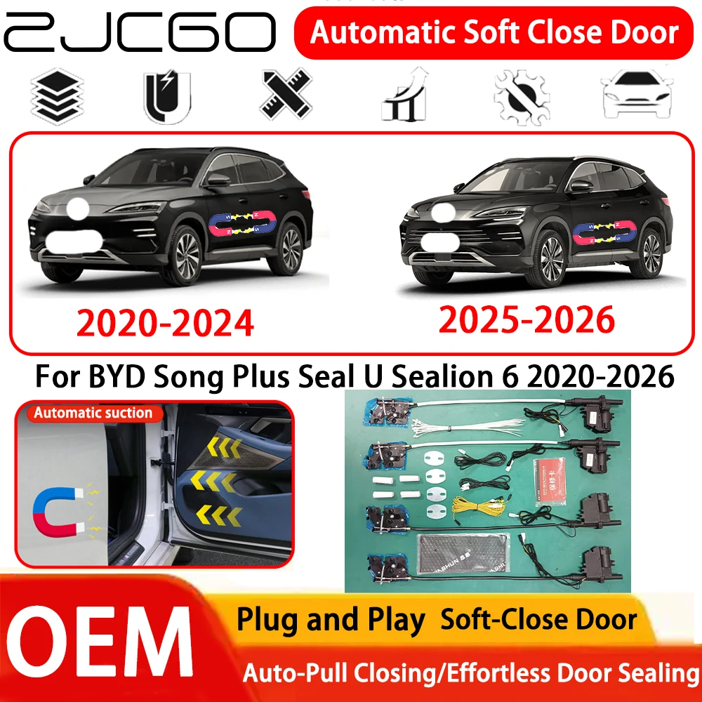 for BYD Song Plus Seal U Sealion 6 2020-2026 Car OEM Plug and Play Automatic Electric Soft Close Door Comfort Closing System ﻿