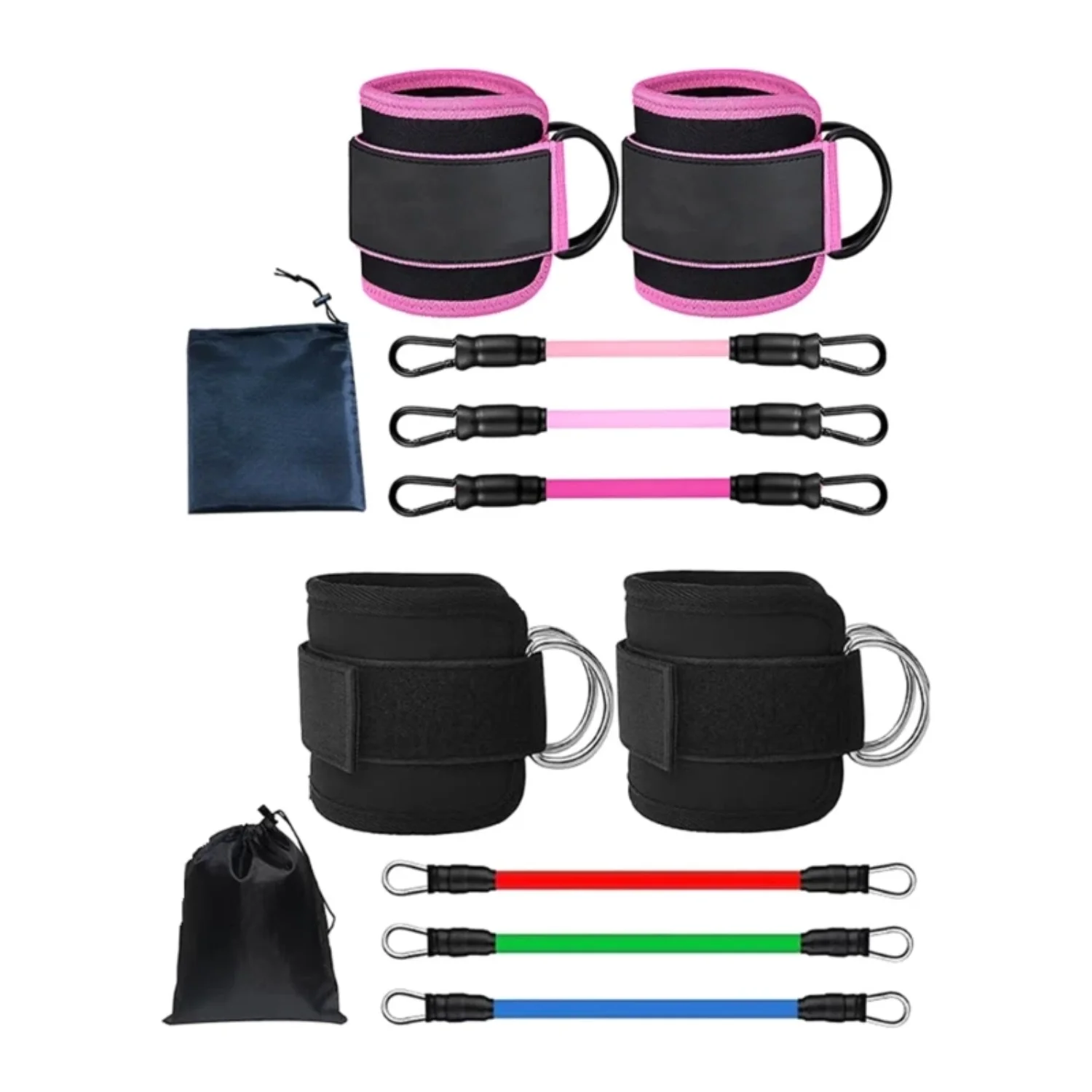 Resistance Bands Set, Ankle Resistance Bands with Cuffs, Glutes Workout Equipment Leg Resistance Bands with Ankle Strap