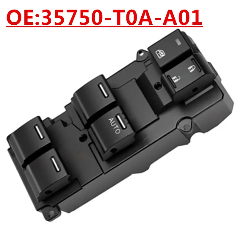 

OE: 3750-T0A-A01 Подходит для Honda CRV, переключатель стеклоподъемника правого привода, кнопка управления стеклоподъемником