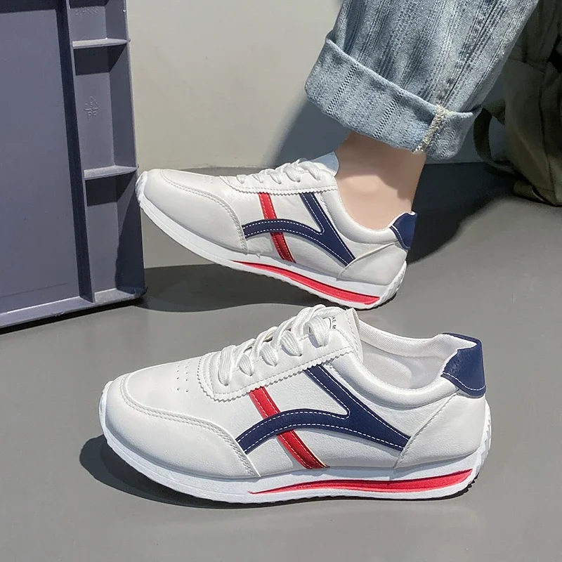 Women Sneakers Summer Casual Walking Shoes for Women Flat Lace Up High Quality Sneakers Fashion Wild Flat-bottomed Loafers image 4