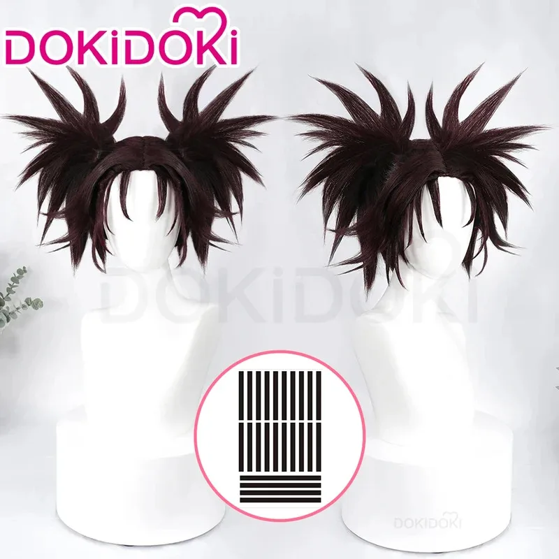 Новый 2026 ♥   Chosoo аниме парик для мужчин 35 см каштановые волосы термостойкие косплей татуировка бесплатная шапка ❤ ★ ☆ ★