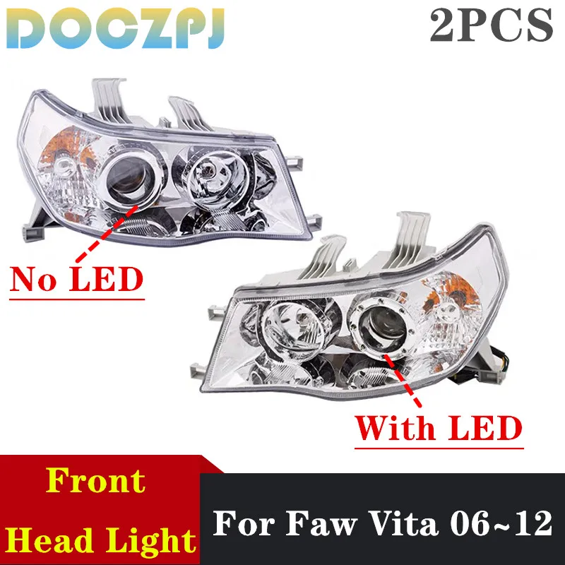 Parachoques delantero izquierdo y derecho para coche, faros delanteros de conducción piezas para Faw Vita 2006, 2007, 2008, 2009, 2010, 2011, 2012, 2 uds.