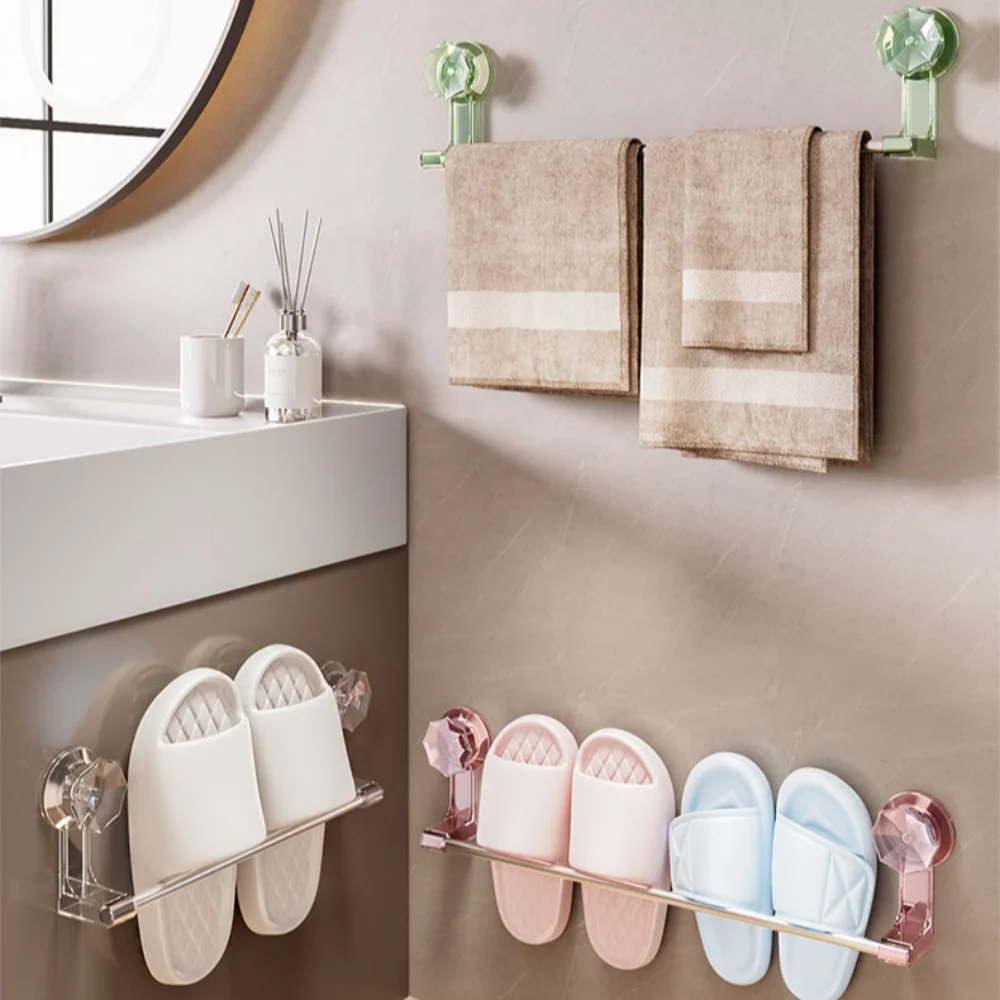 Removable Suction Towel Rack No Drilling Multifunction Punch Free Towel Bar Wear-resistant Durable Towel Hanger