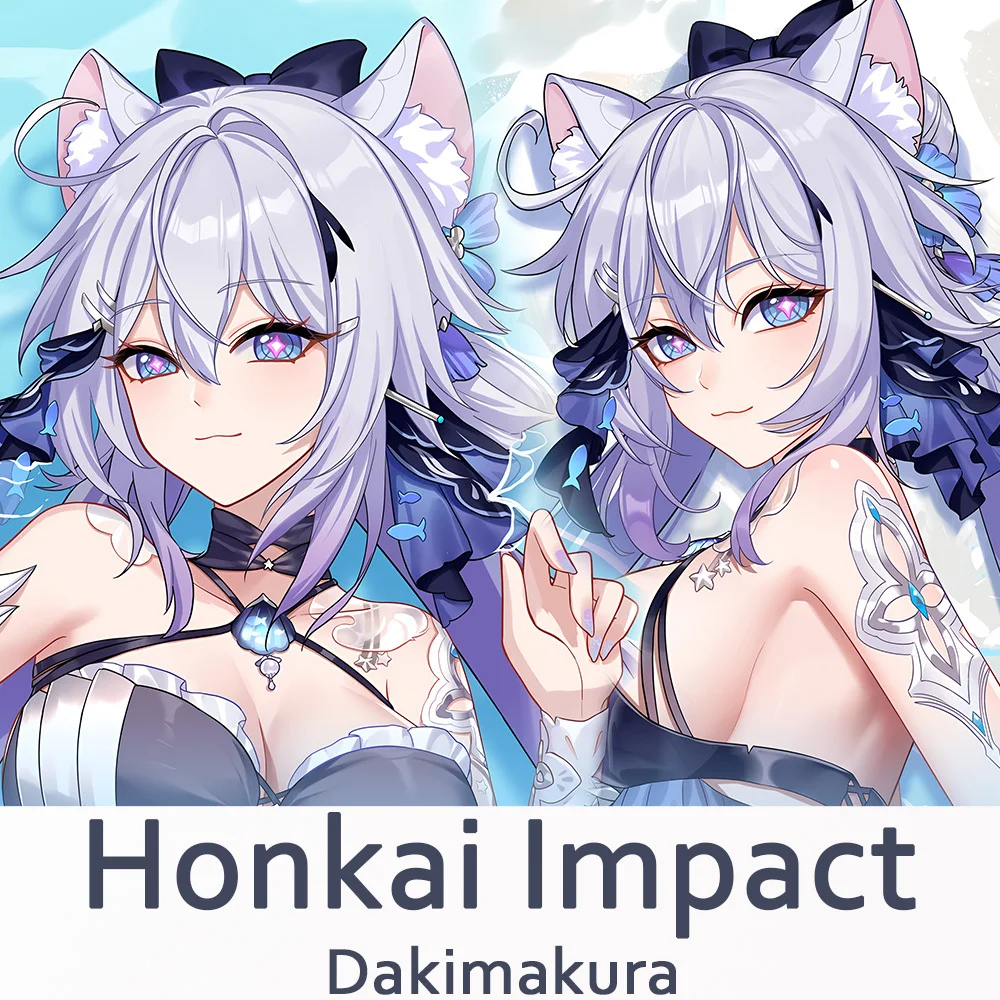 

Наволочка для подушки Honkai Impact 3Rd Kiana Kaslana Dakimakura с двумя видами тела, аниме, рождественские подарки