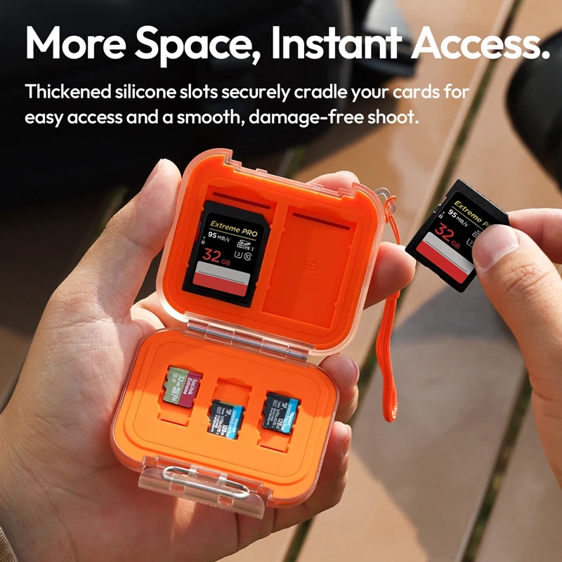 Ulanzi CC01 スロット SD/マイクロSD/TFカードケースホルダー MicroSD/TF SDカード用 防水 耐久性 メモリカード ハードボックス オーガナイザー