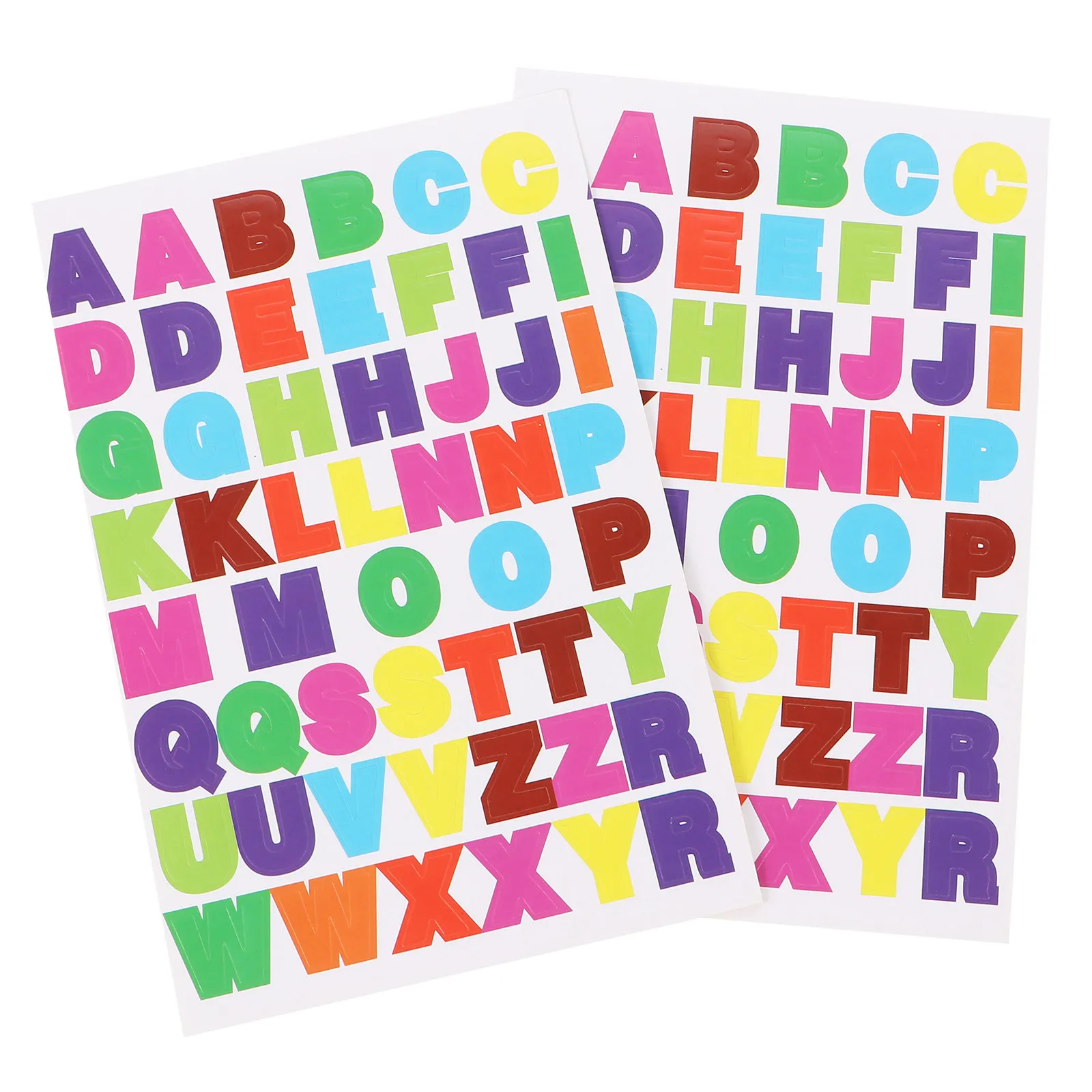 50Pcs High Quality Colorful Letter Stickers Alphabet Decorative Stickers for DIY Scrapbooking Student Notebook Diary Planner Use