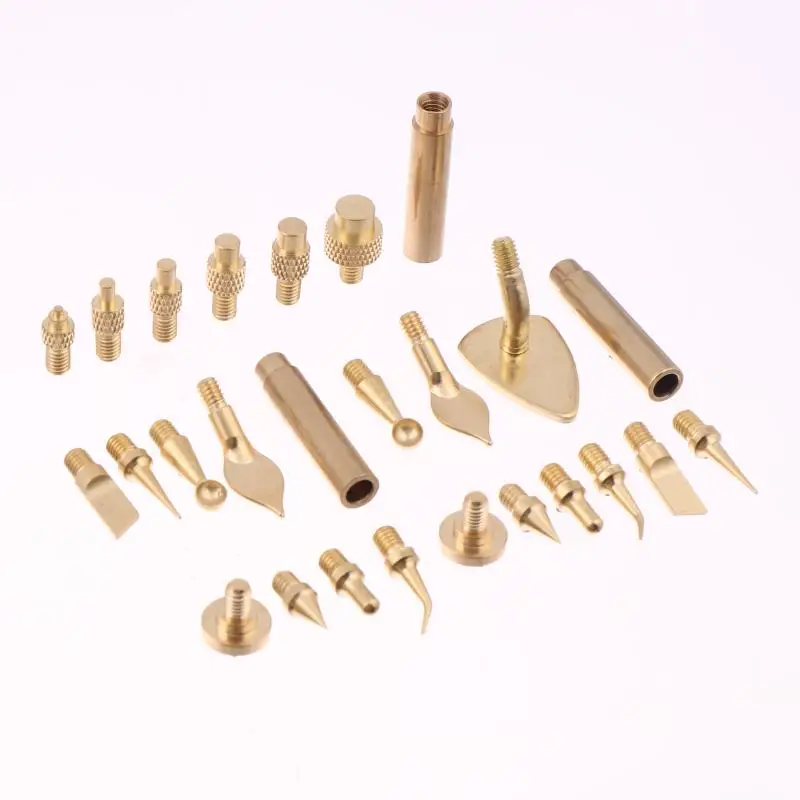 7/9/10Pcs Heat Insert Nut Iron Tip M2 M3 M4 M5 M6 M8 Brass Thread Embedded Kit Tool For Plastic 3D Printer Soldering Iron