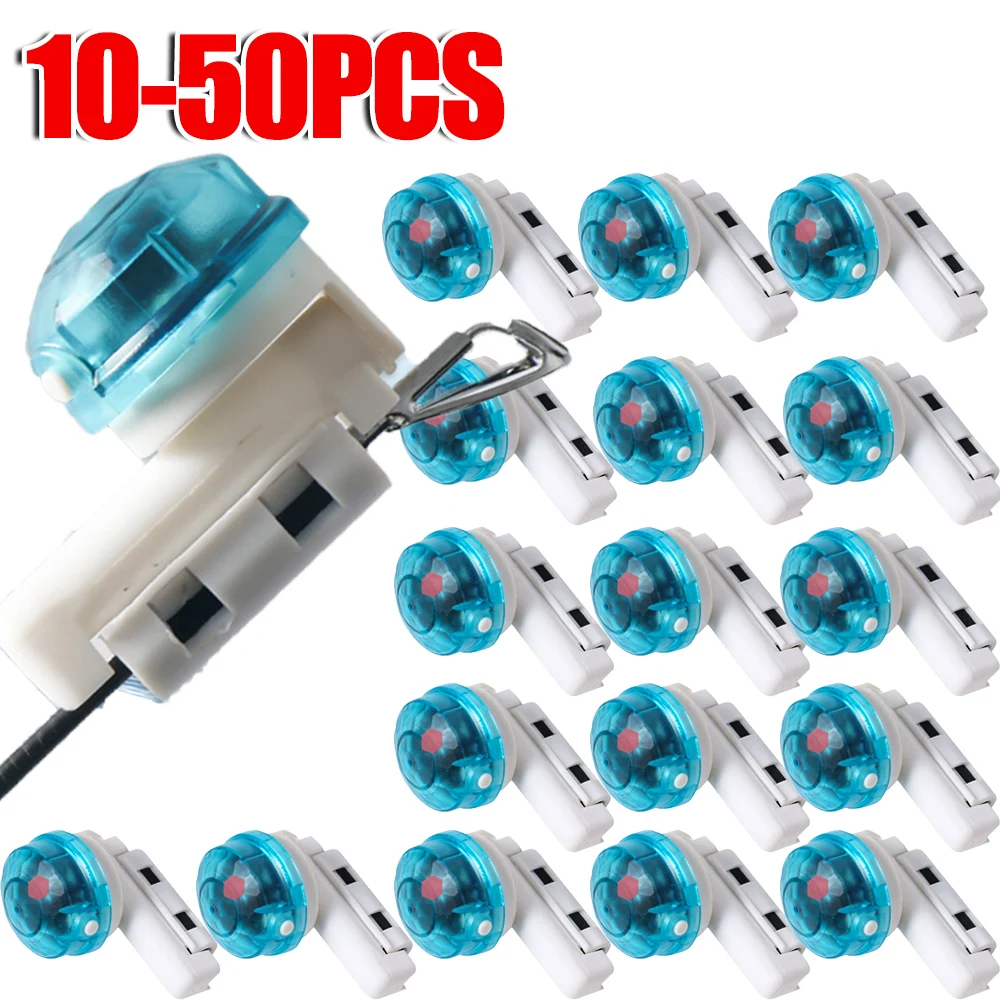 10-50pcs Fishing Rod Light Universal Fish Bite Alarms Light Antiskid Fishing Rod Light Induction Night Fishing Accessories