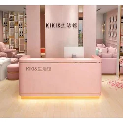 custom，Custom Checkout Counter Hair Salon Checkout Table Fashionable Hair Extension Wig Shop Reception Desk