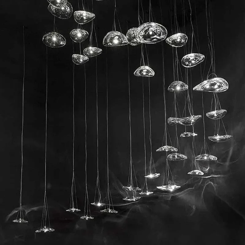 Italian New Design Led Staircase Pendant Lamp Modern Chandelier For Living Dining Room Bedroom Bedside Bar Hanging light Fixture