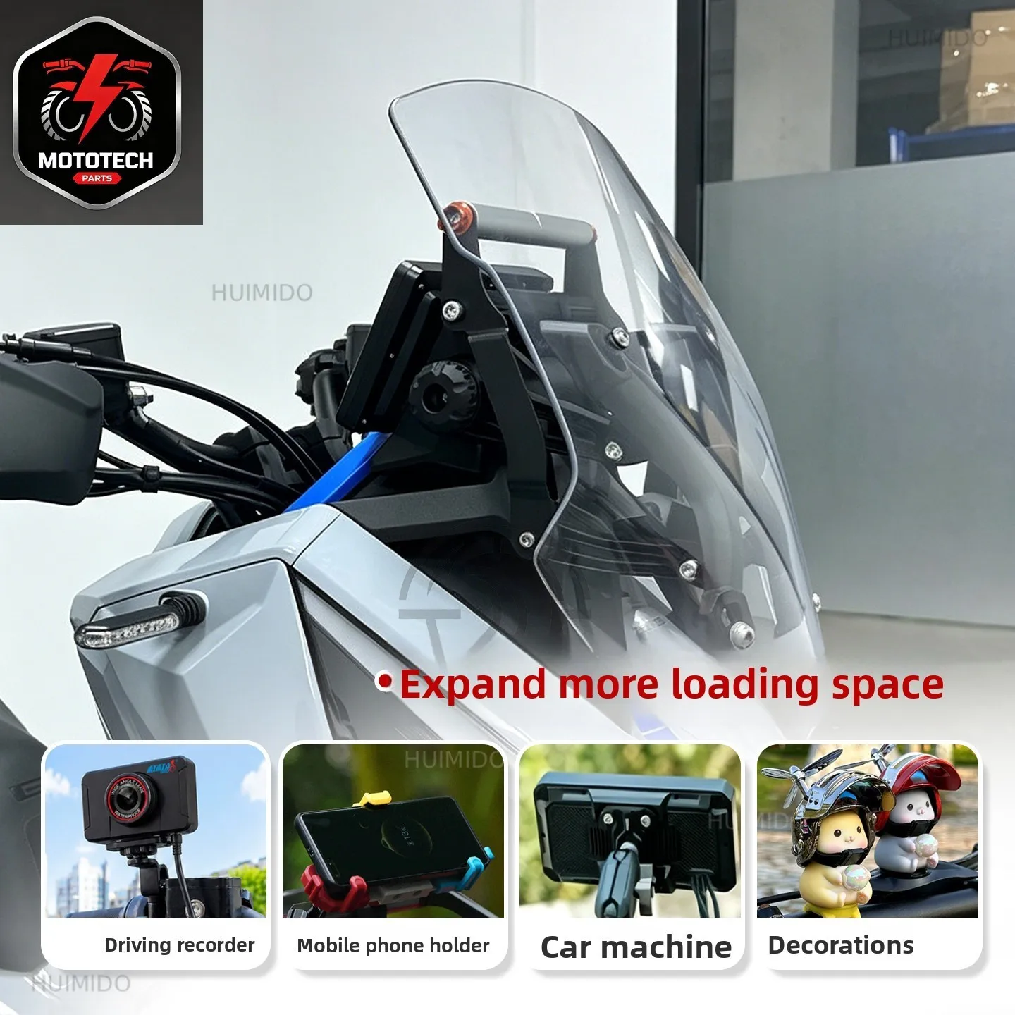 Applicable to25 Shengshi 368G Modified Accessories Windshield Crossbar Multifunctional Expansion Mobile Phone Holder