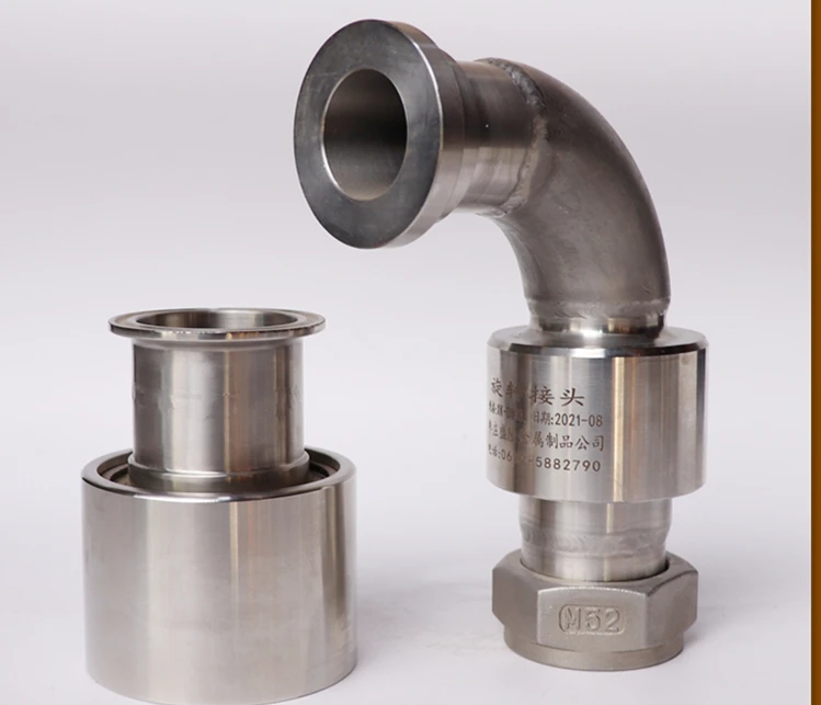 304 stainless steel quick chuck clamp type welding internal and external thread connection rotary joint 360 degree rotary joint