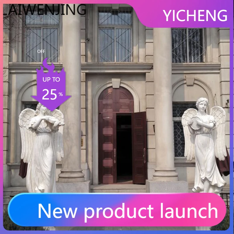 LYY  European Style 2m Lady Outdoor Decoration Lobby Sculpture Large Angel Floor Ornament
