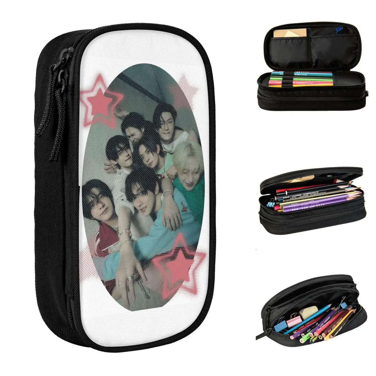 Стильный карандаш Kpop с создаваемой группой, Большой Вместительный пенал для детей, студентов, школы, Подарочные канцелярские принадлежности